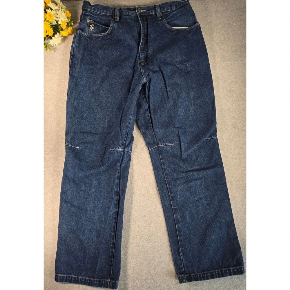Rocawear Vintage Baggy Y2K Denim Jeans Men's Size 40x32 Logo Wide Leg Grunge